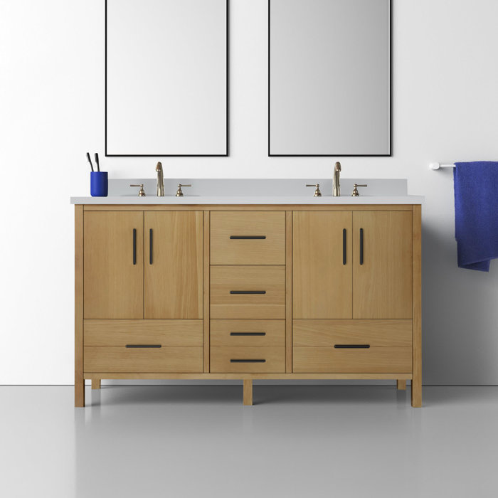 AllModern Kiara 60'' Double Bathroom Vanity with Top & Reviews | Wayfair